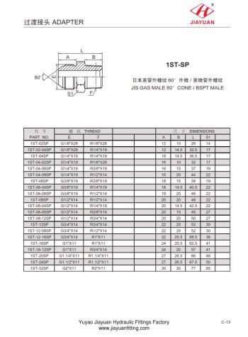 ذكر 60 مخروط BSPT موصلات